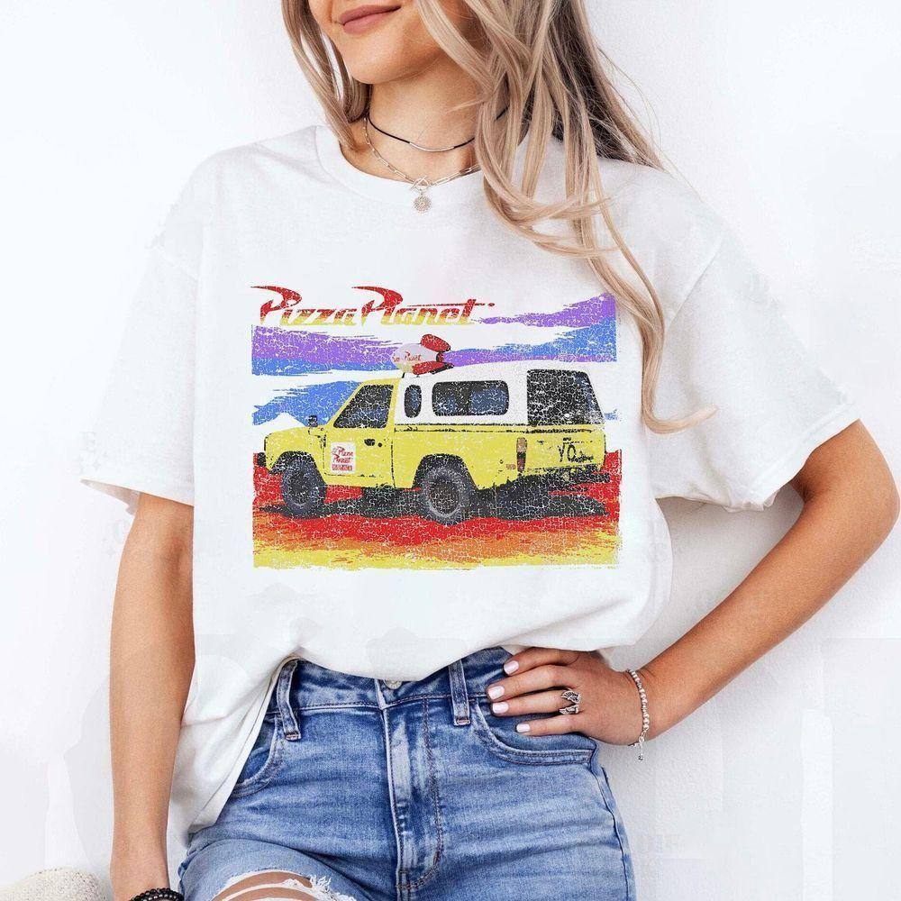 Pixar Toy Story Pizza Planet Truck Distressed Vintage Disney Vuitino Merch